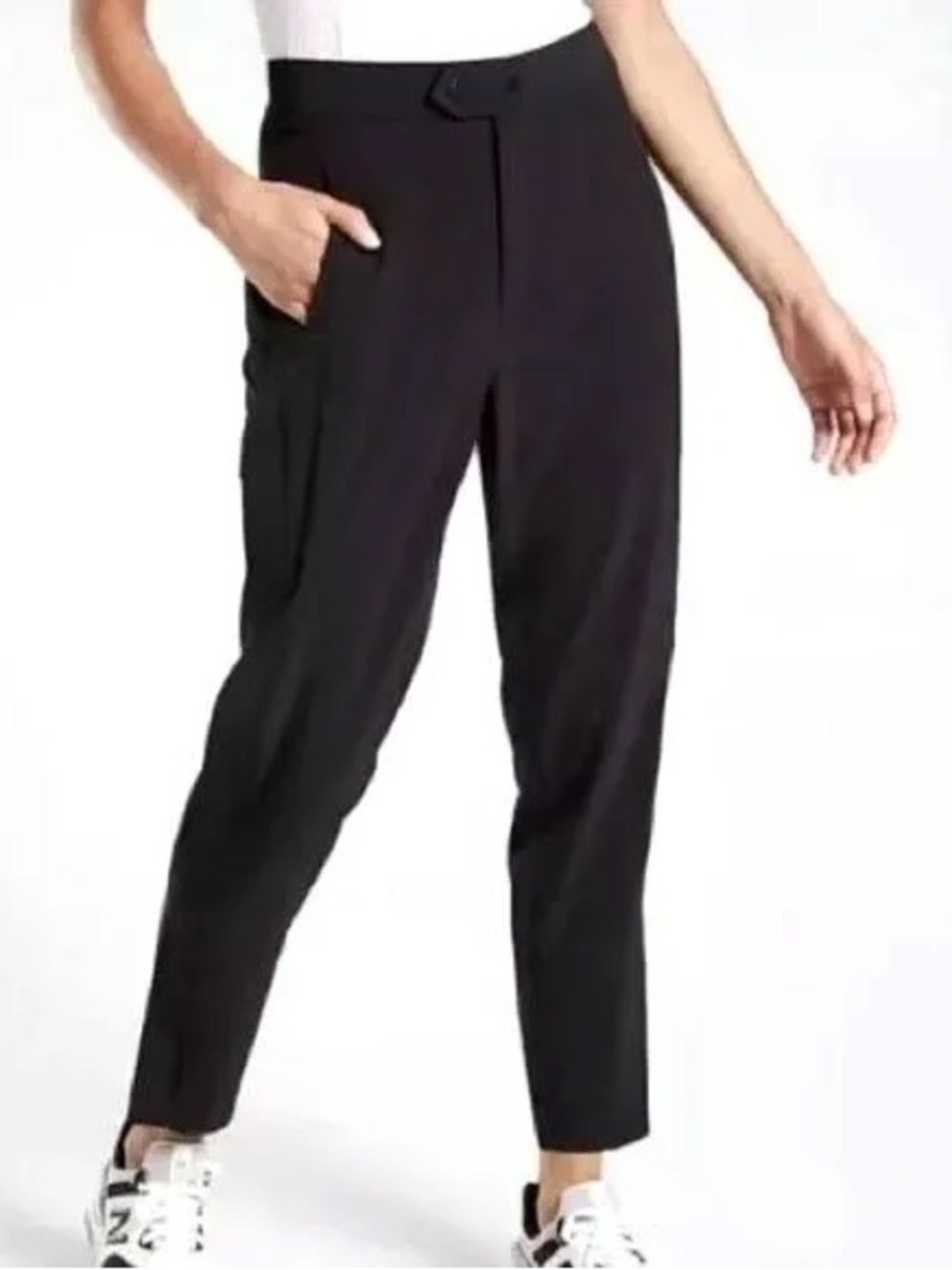 Athleta Uptown Ankle Pants Size 14 Black Athletic Lightweight Joggers Athleisure